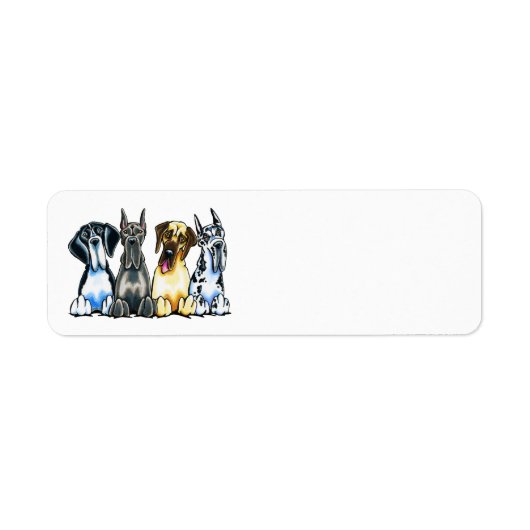 Vier Grote Denen Etiket (Voorkant)