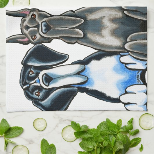 Vier Grote Denen Theedoek (Gevouwen)