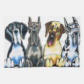 Vier Grote Denen Theedoek (Horizontaal)