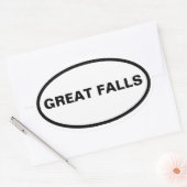 VIER Grote Herfsten, Montana Ovale Sticker (Envelop)