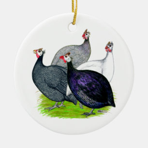 Vier Guineas Keramisch Ornament