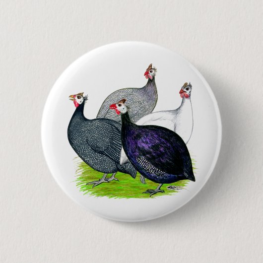 Vier Guinee Ronde Button 5,7 Cm (Voorkant)