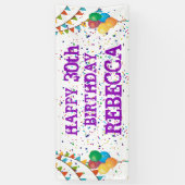 Vier haar dag: aangepaste verjaardagsbanner spandoek (Verticaal)