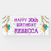 Vier haar dag: aangepaste verjaardagsbanner spandoek (Horizontaal)