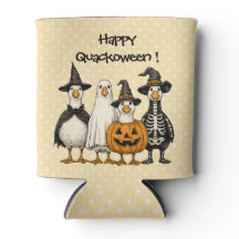 Vier Halloween eenden in kostuums - Happy Quackowe
