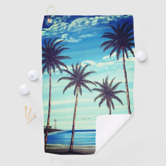 Vier handpalmen golfhanddoek (Insitu)