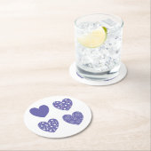 Vier hart ronde kartonnen onderzetter (Insitu)