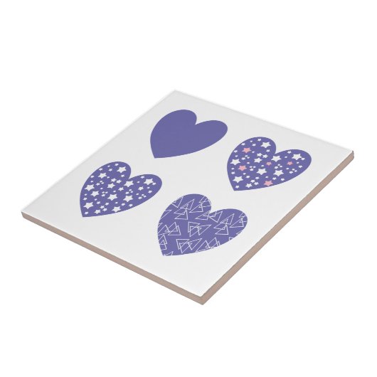 Vier hart tegeltje (Zijkant)