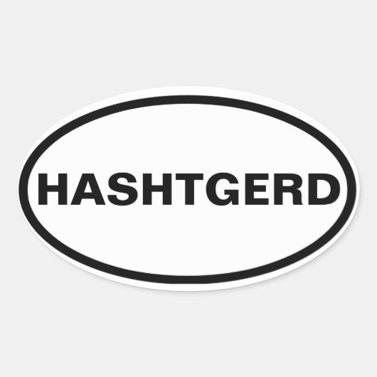 VIER Hashtgerd Ovale Sticker (Voorkant)