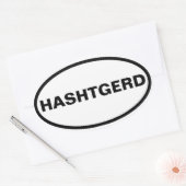 VIER Hashtgerd Ovale Sticker (Envelop)