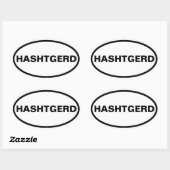 VIER Hashtgerd Ovale Sticker (Vel)