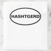 VIER Hashtgerd Ovale Sticker (Tas)