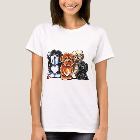 Vier Havanese T-shirt (Voorkant)