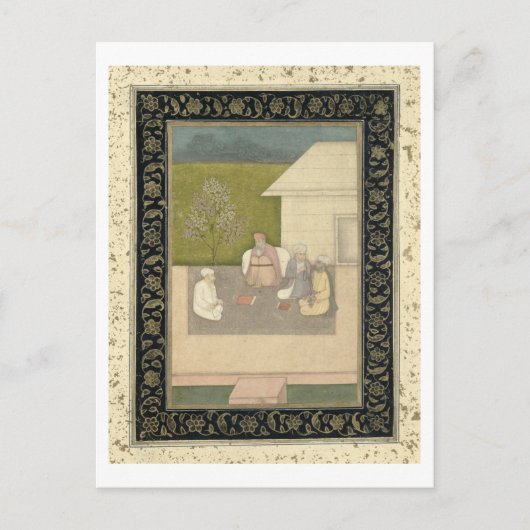 Vier heilige moslimmannen in meditatie buiten briefkaart (Voorkant)