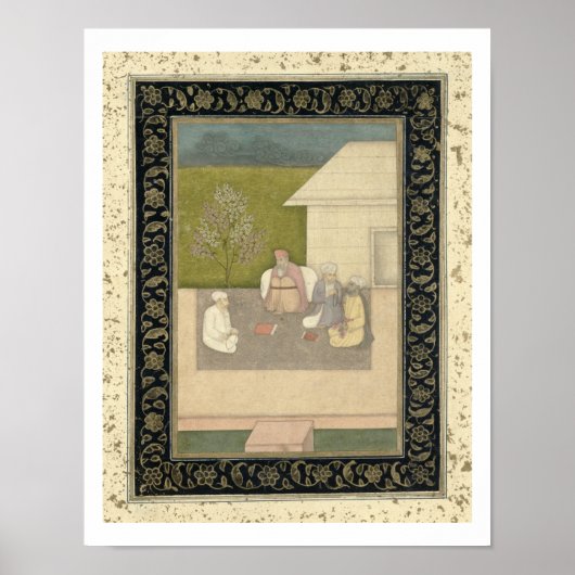 Vier heilige moslimmannen in meditatie buiten poster (Voorkant)