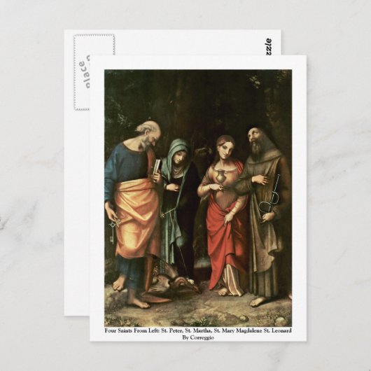 Vier heiligen briefkaart (Voorkant / Achterkant)