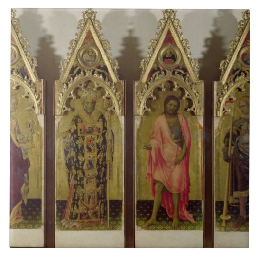 Vier heiligen van de Quaratesi Polyptych: Mary Mag Tegeltje (Voorkant)