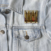 Vier heiligen van de Quaratesi Polyptych: Mary Mag Vierkante Button 5,1 Cm (In situ)