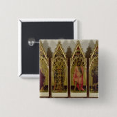 Vier heiligen van de Quaratesi Polyptych: Mary Mag Vierkante Button 5,1 Cm (Voorkant /achterkant)