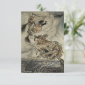 Vier heksen "Op de schoorsteen" van Arthur Rackam Bedankkaart (Staand voorkant)