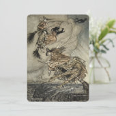 Vier heksen "Op de schoorsteen" van Arthur Rackam Kaart (Staand voorkant)