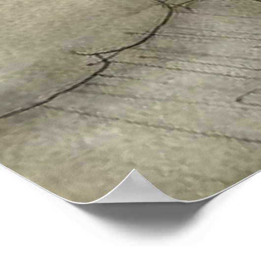 Vier heksen "Op de schoorsteen" van Arthur Rackam Poster (Hoek)