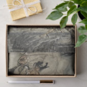 Vier heksen "Op de schoorsteen" van Arthur Rackam Tissuepapier (Geschenk)