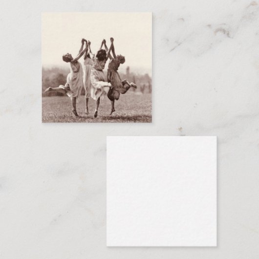 Vier heksen van Monte Verita Vierkante Visitekaartje (Voorkant / Achterkant)