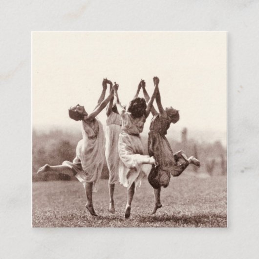 Vier heksen van Monte Verita Vierkante Visitekaartje (Voorkant)