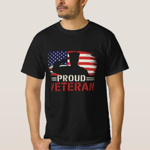 Vier helden met uniek veteranenkunstwerk t-shirt