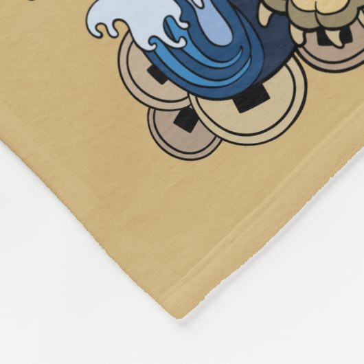 vier hemeldieren fleece deken (Hoek)