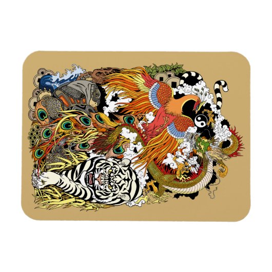 vier hemeldieren magneet (Horizontaal)