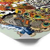 vier hemeldieren poster (Hoek)