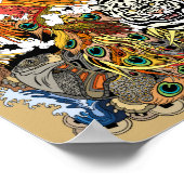 vier hemeldieren poster (Hoek)