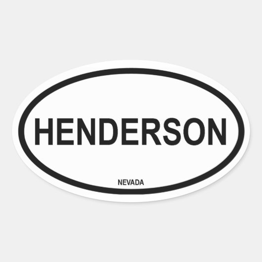 Vier Henderson, Nevada Ovale Sticker (Voorkant)