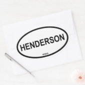 Vier Henderson, Nevada Ovale Sticker (Envelop)