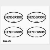 Vier Henderson, Nevada Ovale Sticker (Vel)