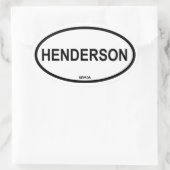 Vier Henderson, Nevada Ovale Sticker (Tas)