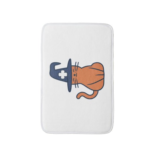 Vier Herfst met een Feline Twist - One Spooky Nu Badmat (Voorkant Verticaal)