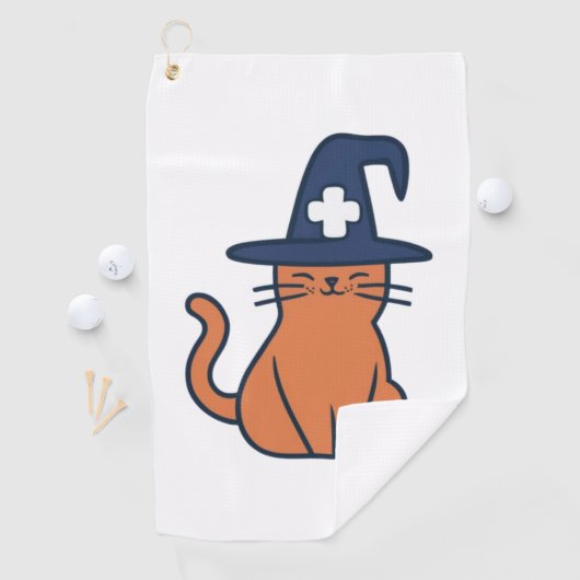 Vier Herfst met een Feline Twist - One Spooky Nu Golfhanddoek (Insitu)