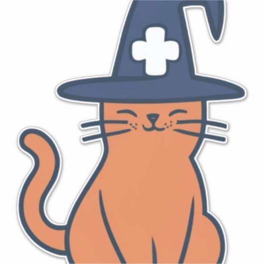 Vier Herfst met een Feline Twist - One Spooky Nu Sticker (Voorkant)