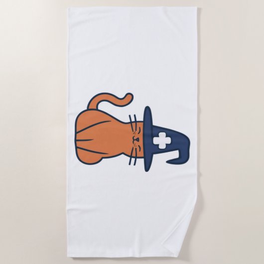 Vier Herfst met een Feline Twist - One Spooky Nu Strandlaken (Voorkant)