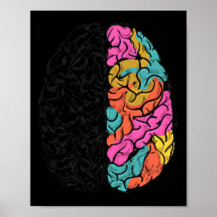 Vier Hersenen Van Allerlei Soort Neurodiversiteit  Poster