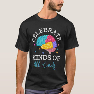 Vier Hersenen Van Allerlei Soort Neurodiversiteit T-shirt