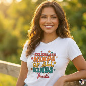Vier Hersenen Van Allerlei Soort Retro Aangepaste T-shirt