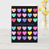 Vier Hersenen Van Allerlei Soorten Hartjes Candy V Kaart (Gele Bloem)