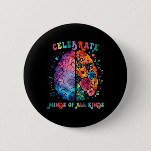 Vier Hersens Van Allerlei Soort Geestelijke Gezond Ronde Button 5,7 Cm