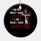 Vier Herstel T-shirt Christelijk Cross Jesus C Keramisch Ornament (Achterkant)