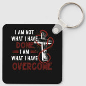 Vier Herstel T-shirt Christelijk Cross Jesus C Sleutelhanger (Achterkant)