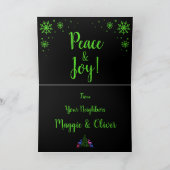 Vier Herten & een Merry Christmas Tree Wenskaart Bedankkaart (Binnen)